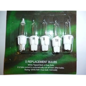 4 Clear Push In Spare Bulbs 12v 0.72w & 1 Fuse Bulb (SB242)