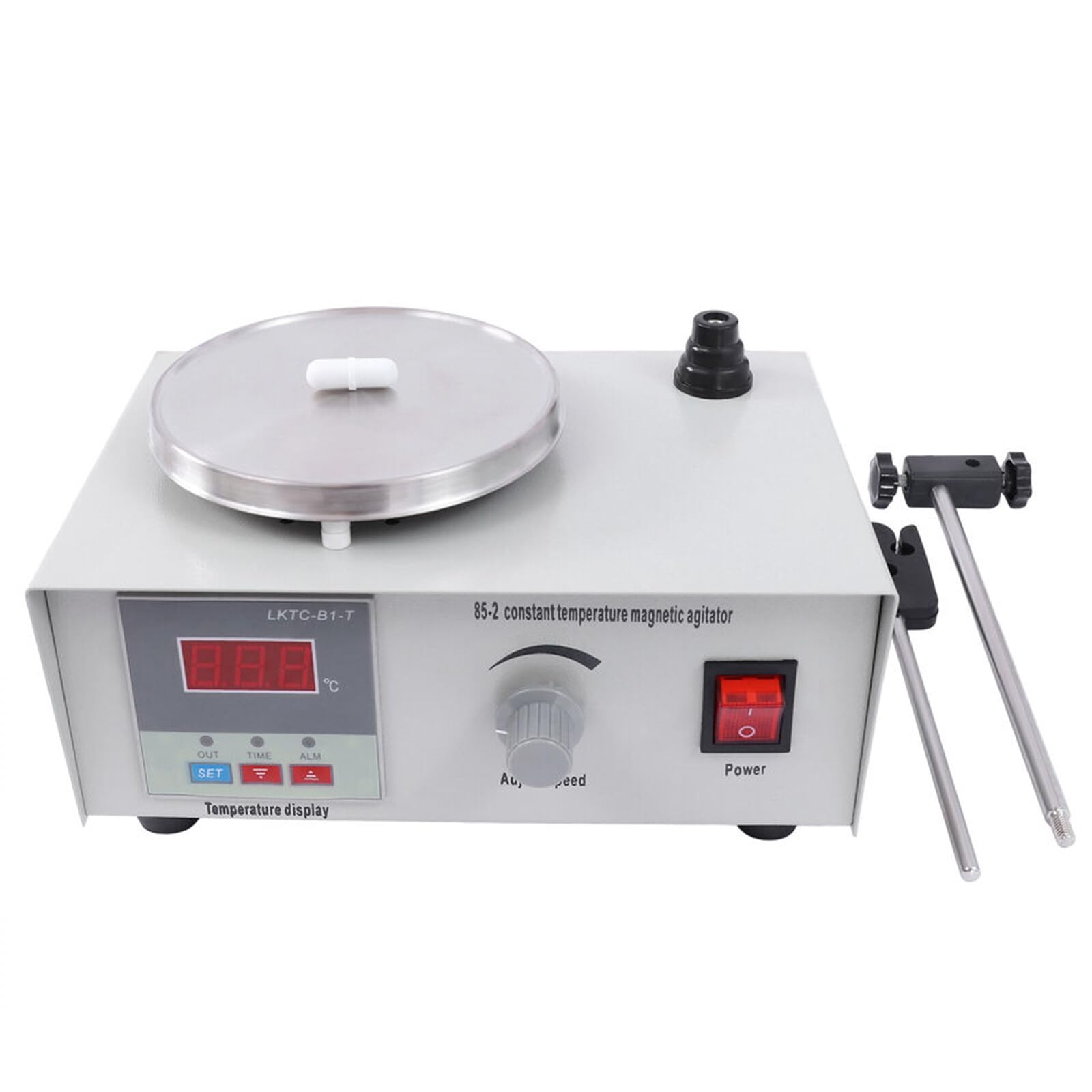 Agitatore magnetico con piastra riscaldante, 250 W, 2000 ml, agitatore magnetico da laboratorio con display digitale della temperatura e regolazione della velocità, Magnetic Stirrer Mixer