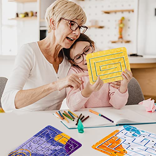 5 Pcs Marble Maze Mat Sensory Fidget Stress Relief Toys,Sensory Mat Anxiety Calming Toys,Tactile Sensory Toys for Kids Adults Teens Autism with Special Needs School Classroom Home Supplies,2 Sizes - Image 3