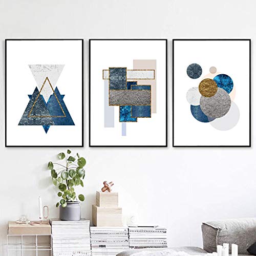 Toile géométrique nordique moderne affiche abstraite haute définition