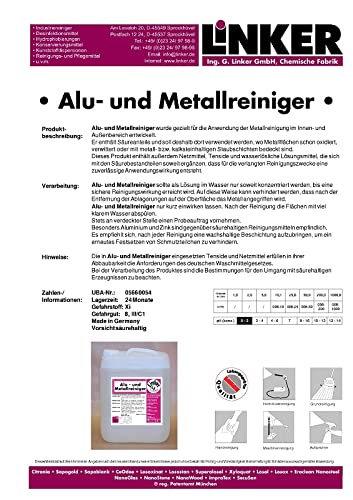 Alu- und Metallreiniger 10,1 Liter Kanister | Reiniger | Hygiene | Reinigungsmittel | Reinigungschemie |