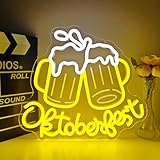 Oktoberfest Bier Neon Schild für Man Cave Oktoberfest Dekorationen Party Dimmbar Bar Led Schild Oktoberfest Neon Licht Up Schild für Bier Party Dekorationen Zubehör Bar Pub Store Home Club Geschenke