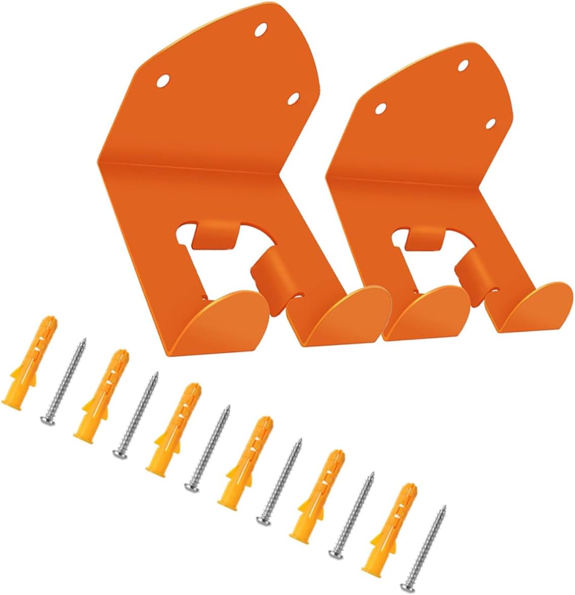 Heavy Duty Wall Mount Storage Hooks for Garage, Utility Tool Hangers for Hanging Lawn Mower and Equipment, 2pcs Set, Garage Organization Storage System