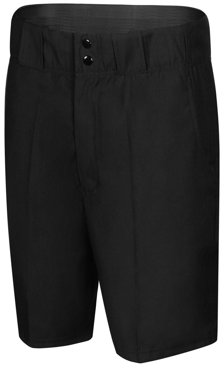 Smitty | FBS-178 | 4-Way Solid Black Football Lacrosse Shorts | Referee's Choice (46)