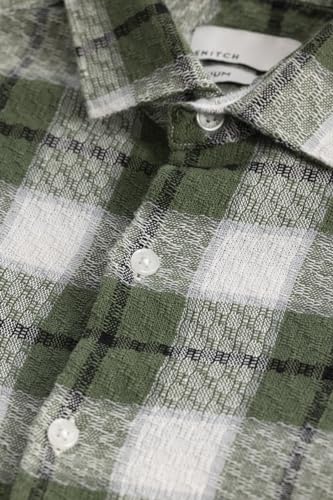 Image of SNITCH Men's Cotton Fitted Plaiderie Check Shirt