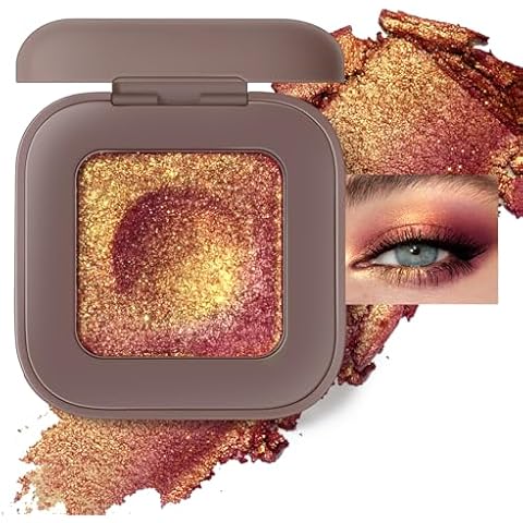 Noerrors Duochrome Burgundy Gold Glitter Eyeshadow Palette Cover