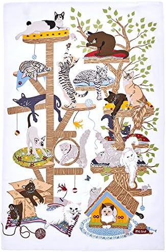 Ulster Weavers Tree (74 x 48cm) -100% Cotton-Washable Cloths/Dish White Tea Towel Kitchen Accessories & Decor-Cat Lovers Gifts, Multi, One Size