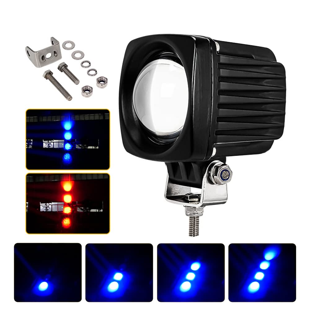 BATLAM Luz De Trabajo LED Luz Estroboscópica Luz De Señalización De Seguridad Rojo Azul DC 12V-100V para Carretilla Elevadora