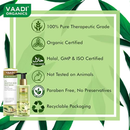 Image of 2% Salicylic Acid Face Wash with AHA, Niacinamide| For Oily Skin|Acne Control|| Reduces pimples and breakouts| No Parabens, Mineral, Silicon| Face Wash for Women & Men|110ml