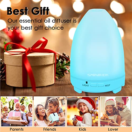 Essential Oil Diffuser 2 Pack Max 200 Ml Ultrasonic Cool Mist Humidifiers Bpa-Free Aromatherapy Diffuser With Waterless Auto Shut-Off Suitable For Office Home Bedroom Living Room #TOP6