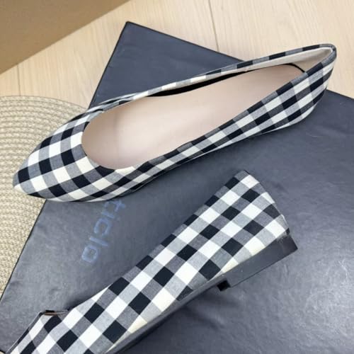 HuangTaiJi Qing Women's Classic Pointed Toe Ballet Flats for Women Business Casual Office Comfort Slip On Work Flats Versatile Dress Shoes for Women4