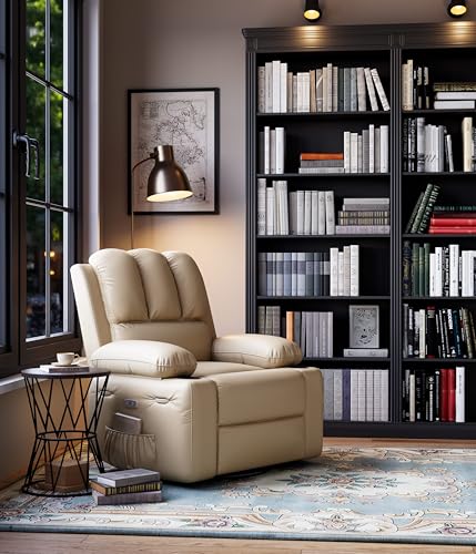 Sillón Plegable Cuero Beige miniatura 1