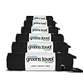 Greens Towel (6 Pack, Jet Black, Microfiber, 16" X 16" with Carabiner Clip. The Convenient Golf Towel