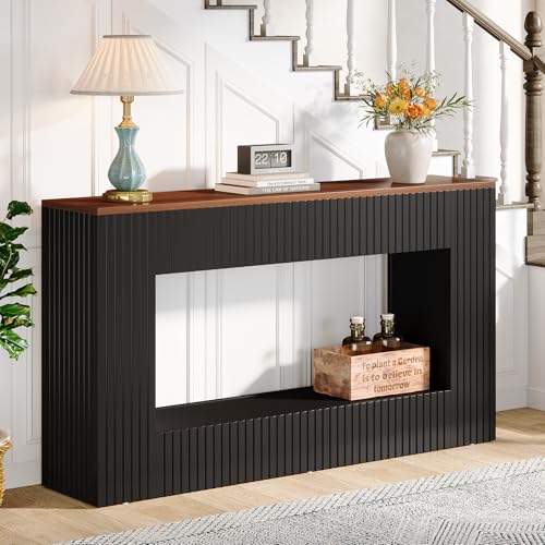 Tribesigns Modern Console Table, 55-Inch Wood Entryway Table with Storage, Narrow Long Sofa Table Behind Couch Table for Living Room, Foyer, Hallway, Black by Tribesigns - Image 3