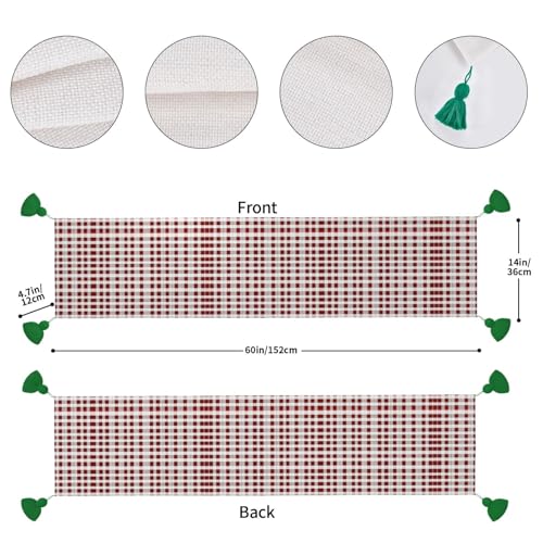 Chemin de table à carreaux rouges pour protéger et décorer la table