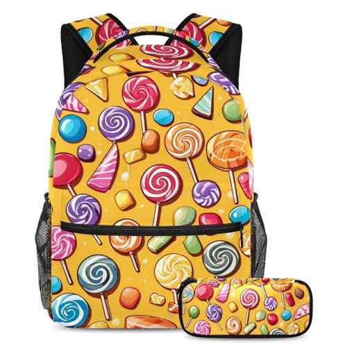 Sac à dos avec trousse multicolore pour garçons et filles idéal grand voyageur et collège