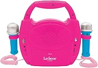 Vista 3 de LEXiBOOK – Disney Princess – Reproductor de karaoke digital portátil para niños – Micrófonos, efectos de luz, Bluetooth, funciones de grabación