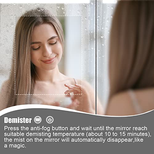 Janboe Aluminum Medicine Cabinet 24Inch×28 Inch,Mirror Cabinet For Bathroom,Equip With Internal Light,Usb Plug,3 Color Temperature,Dimmer,Demister,For Surface Mounted And Recess Mounted #TOP5