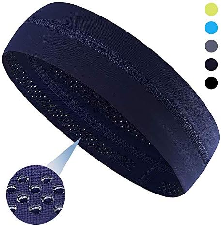 Non-Slip Yoga, Sport, Cooling Headbands That Can Absorb Sweat And Which Has A Very High Elasticity, Useful for Fitness, Gym, Great For Women And Men (Dark- Blue)