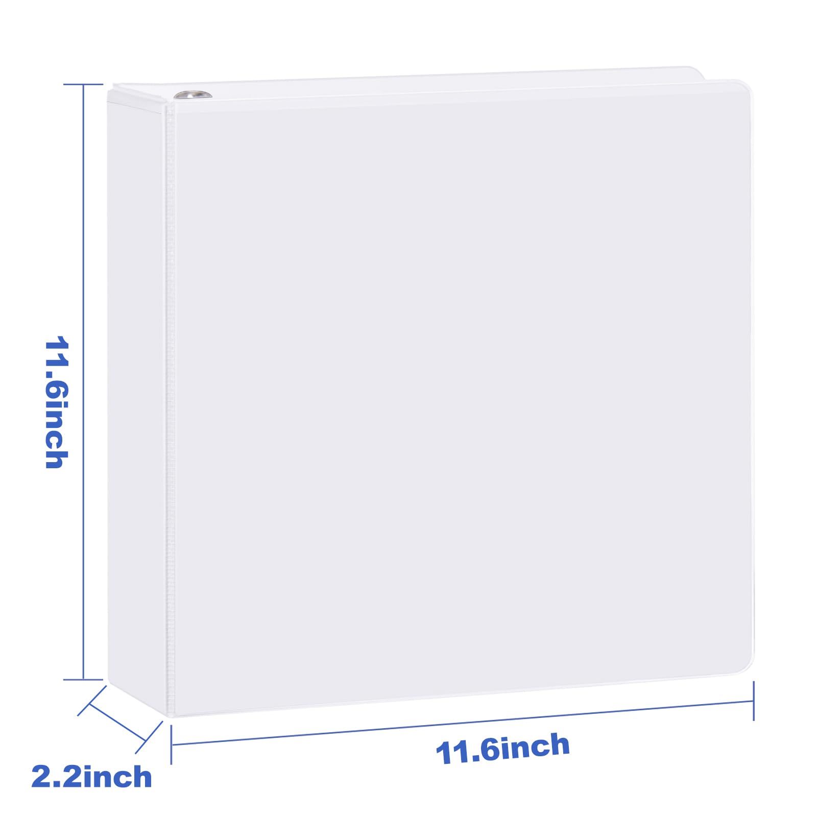 ViVin Raccoglitori ad anelli durevoli da 3,8 cm, 3,8 cm, con copertina trasparente personalizzabile, contiene 350 fogli di carta da 21,6 x 27,9 cm, confezione da 6, bianco