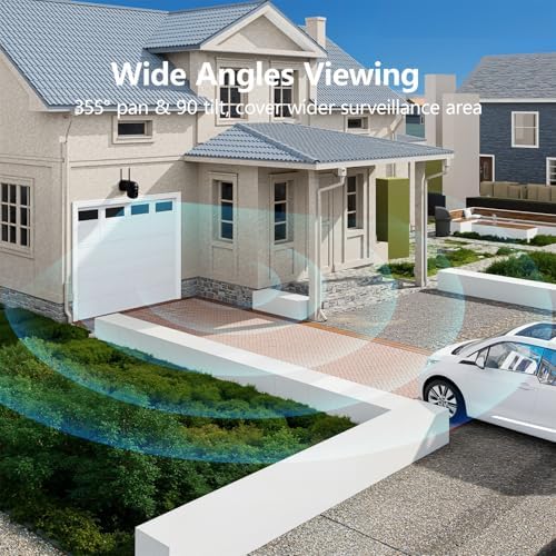 Bild 3 - REIGY 8MP WLAN Überwachungskamera Aussen Set Vorinstallierte 1TB Festplatte, Funk 16CH NVR Überwachungssystem mit 2xPT+2xBullet Kamera, Outdoor Camera Kit, mit Zwei-Wege-Audio Bewegungserkennung