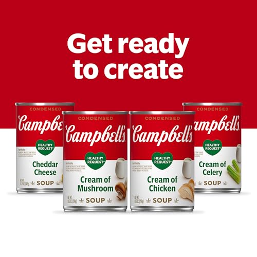 Image of Campbell's Condensed Healthy Request Cream of Mushroom Soup, 10.5 Ounce Can (Pack of 4)