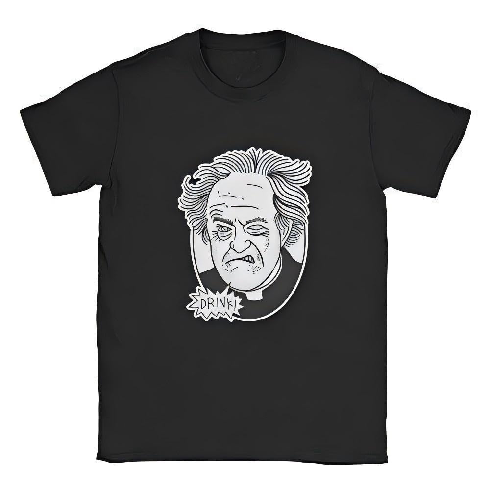 VHUGrtiok Father Jack Drink! T-Shirt - Father Ted Series T-Shirt Black XXL