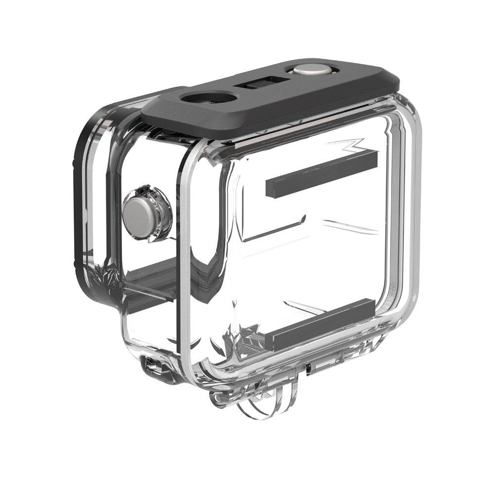 Custodia Rigida Per Insta360 Ace Pro - Guscio Antiurto Impermeabile, Nero, Con Moschettone, In PU E Velluto - Foto 3