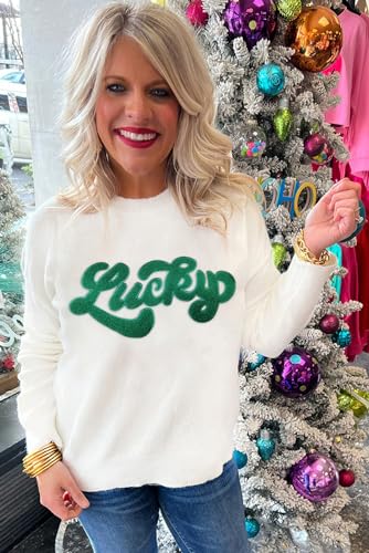 Image of LEMAFER Women 2026 Merry Christmas Round Neck Sequin Letters Sweater Casual Solid Slogan Long Sleeve Pullover Sweatshirt Tops