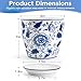 HakkaGirl 8 inch Ceramic Planters for Indoor Plants, Chinoiserie Decor Ceramic Pots for Plants Flower Plant Pots Indoor with Drainage and Saucer, Blue and White