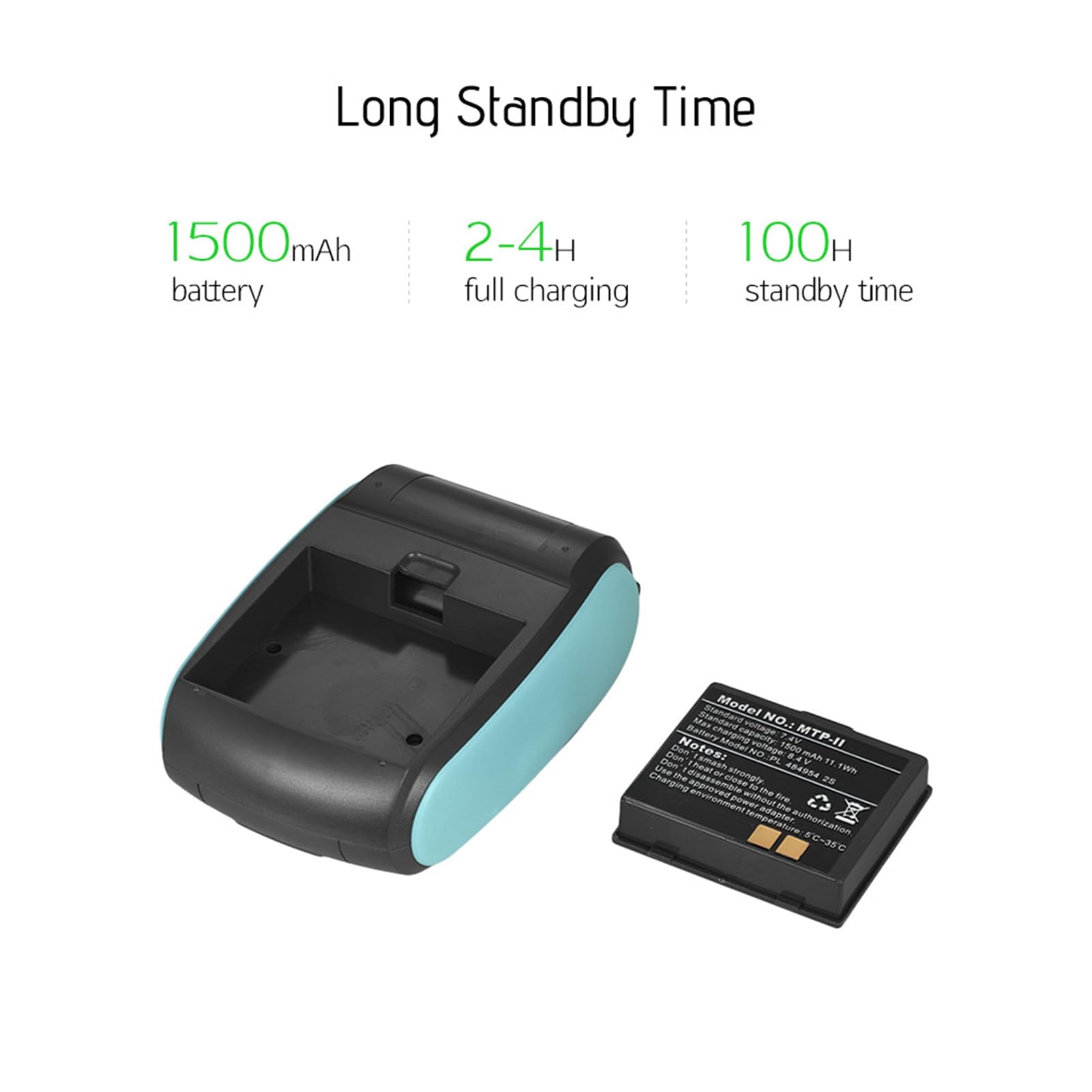 Pt-210 Tragbarer Thermodrucker, 58mm Belegdrucker Bondrucker Mini-Handdrucker für Einzelhandelsgeschäfte, Restaurants, Fabriken, Logistik