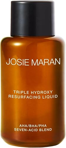 Josie Maran Triple Hydroxy Resurfacing Liquid - Tónico exfoliante antienvejecimiento con azelaico, glicólico, ácido mandélico y ácido alfa