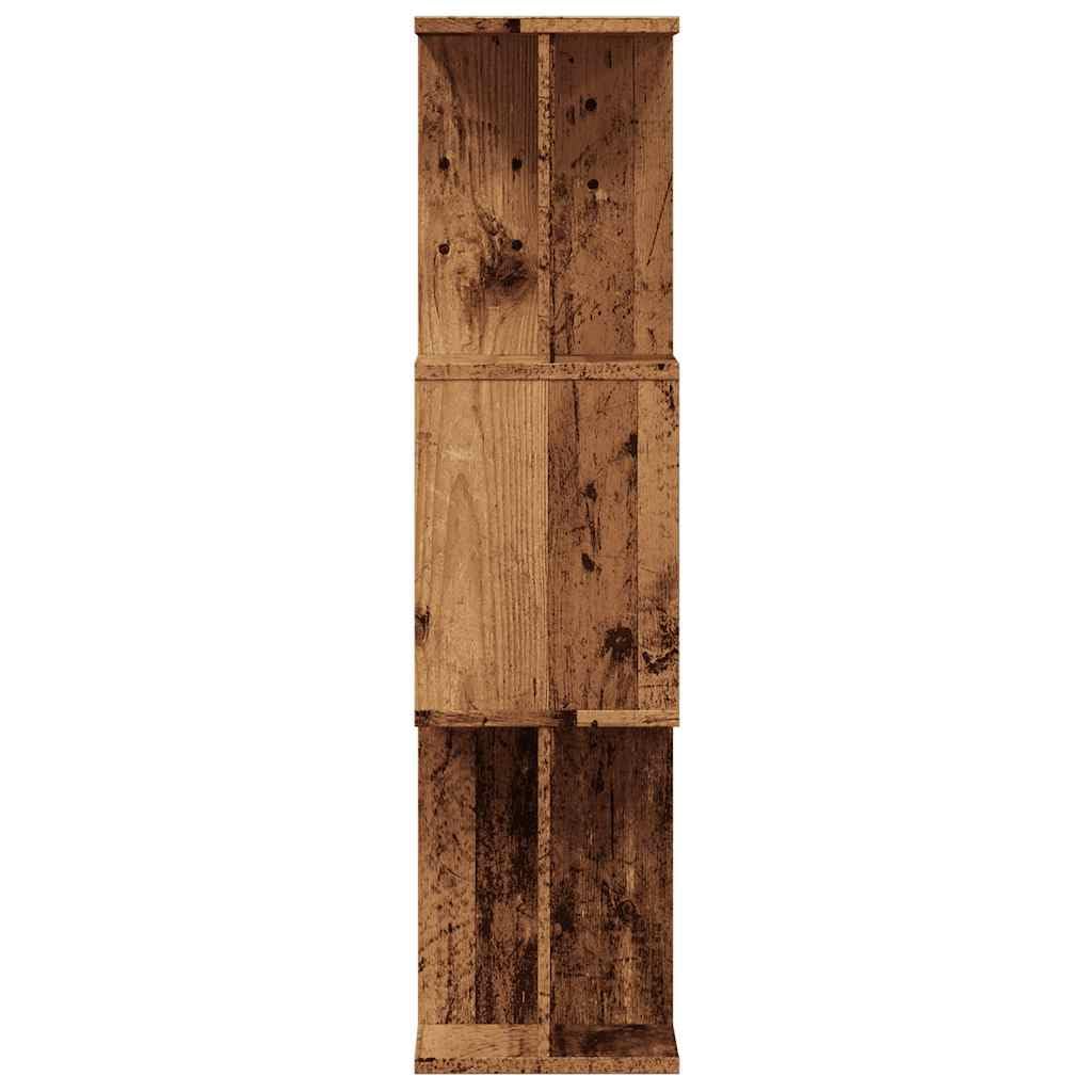 Libreria a 3 Ripiani in Truciolato 80x24x96 cm Legno Antico | Scaffale autoportante compatto a tre livelli per organizzare libri ed accessori in soggiorno, studio o camera da letto.