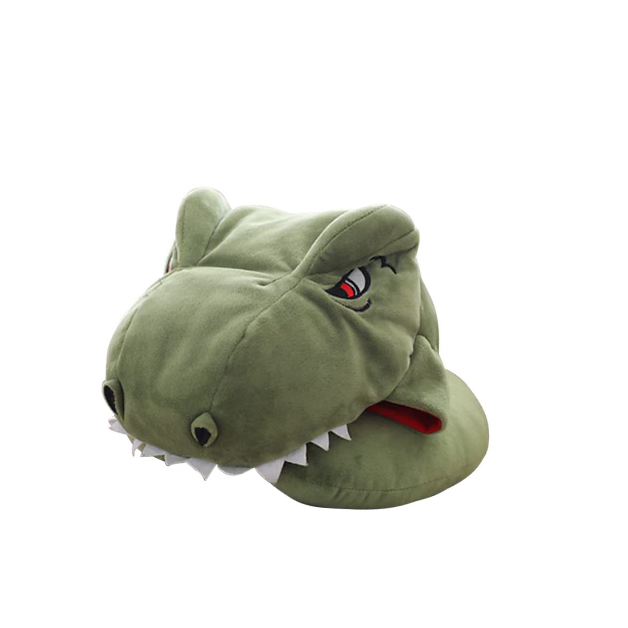 Amosfun Party Photo Props Headband Animal Headwear Winter Faux Fur Hat Headgear Neck Pillow Hooded Neck Pillow Travel Pillow Neck Support Pillow Aldult Green The Photo Animal Head Hats