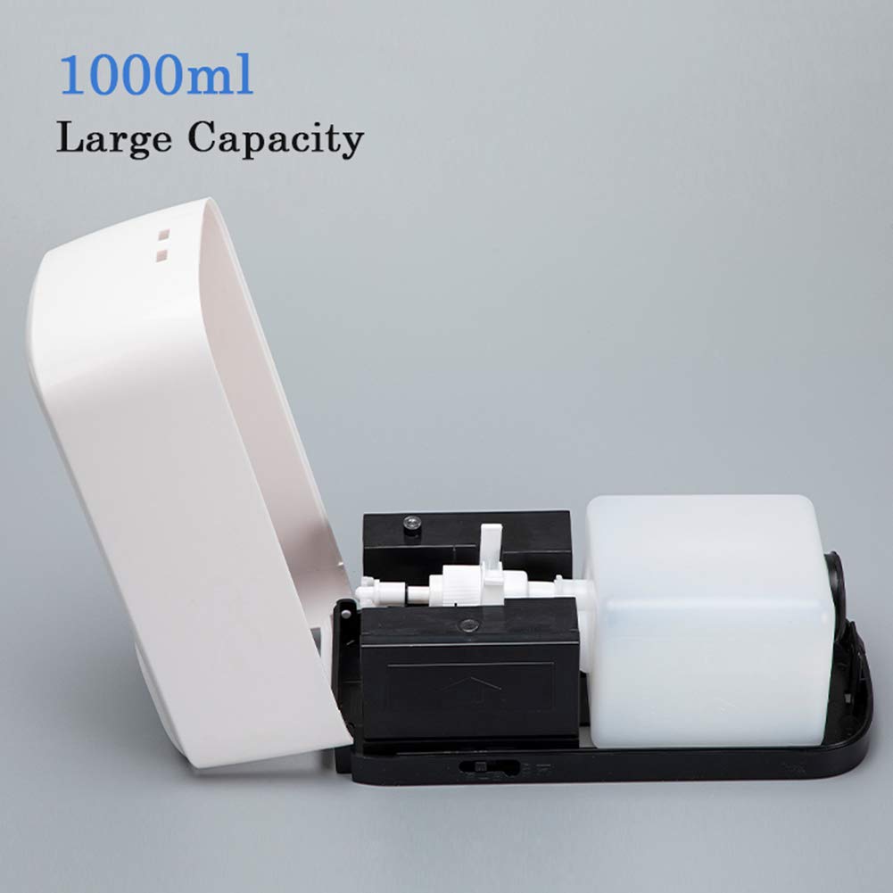 Dispensador de Jabón Automático para Cocina Baño,1000ml Dispensador de Jabón Espuma/Líquido con Bomba de Silicona,Adecuado para Loción Gel de Ducha Champú