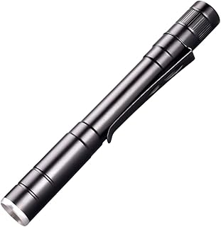 DIYEAH Linterna médica luces luz lámpara en forma de bolígrafo noche linternas para enfermeras lámpara de inspección mini linterna luz de examen aleación de aluminio Negro