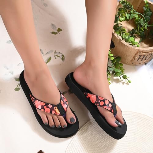Image of DOCTOR HEALTH SUPER SOFT Women Stylish Printed Flip Flops | Soft Cushioned Everyday Wear Slippers for Women | Lightweight Anti-Slip Casual Thong Sandals