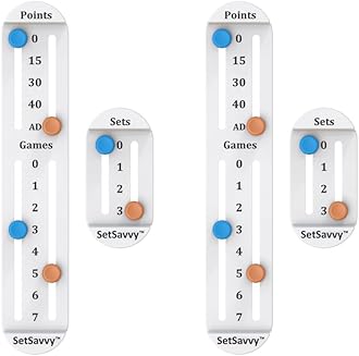 Tennis Score Keeper for Racket and Paddle, Tennis Score Counter, Easy-to-Mount Point Tracker for Recording Points, Games, and Sets, Featherweight Score Keeping Device, 2g