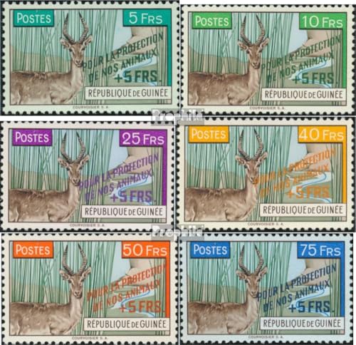 Sellos Guinea 86-91 Prophila MNH bienestar animal elefantes monos álbum filatelia temática