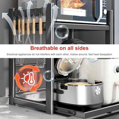 Étagère cuisine ouverte polyvalente avec rangement extractible