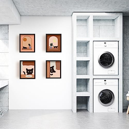 SUPERDANT-Boho-Black-Cat-Wall-Art-Prints-Unframed-Art-Print-Bohemian-Abstract-Art-Animal-Nature-Illustration-Decor-For-Kitchen-Bedroom-Office-Bathroom-Home-Decor