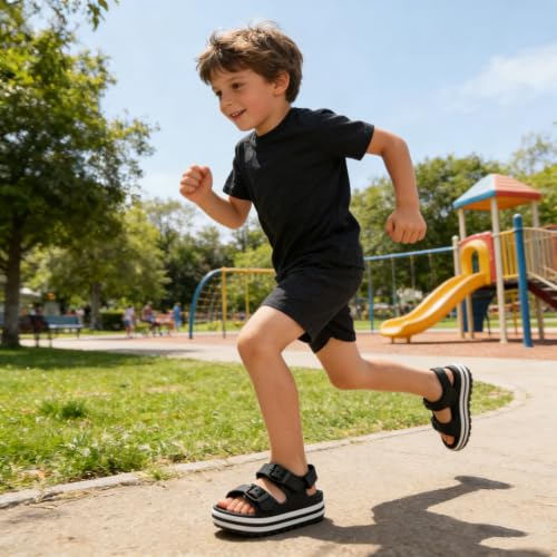 Image of Toddler Buckle Sandals Open Toe Water Sandal with Adjustable Back Strap for Boys Girls