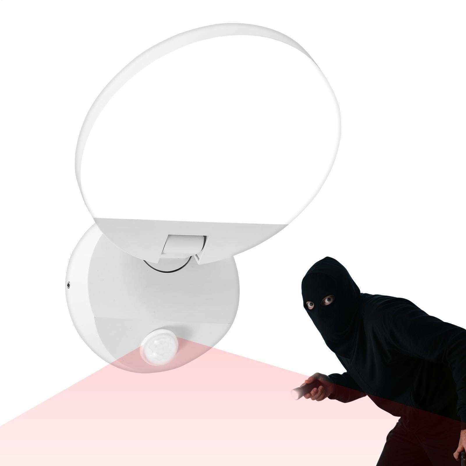 Czujnik ruchu lampa ścienna 18 W, regulowany kąt nachylenia, element