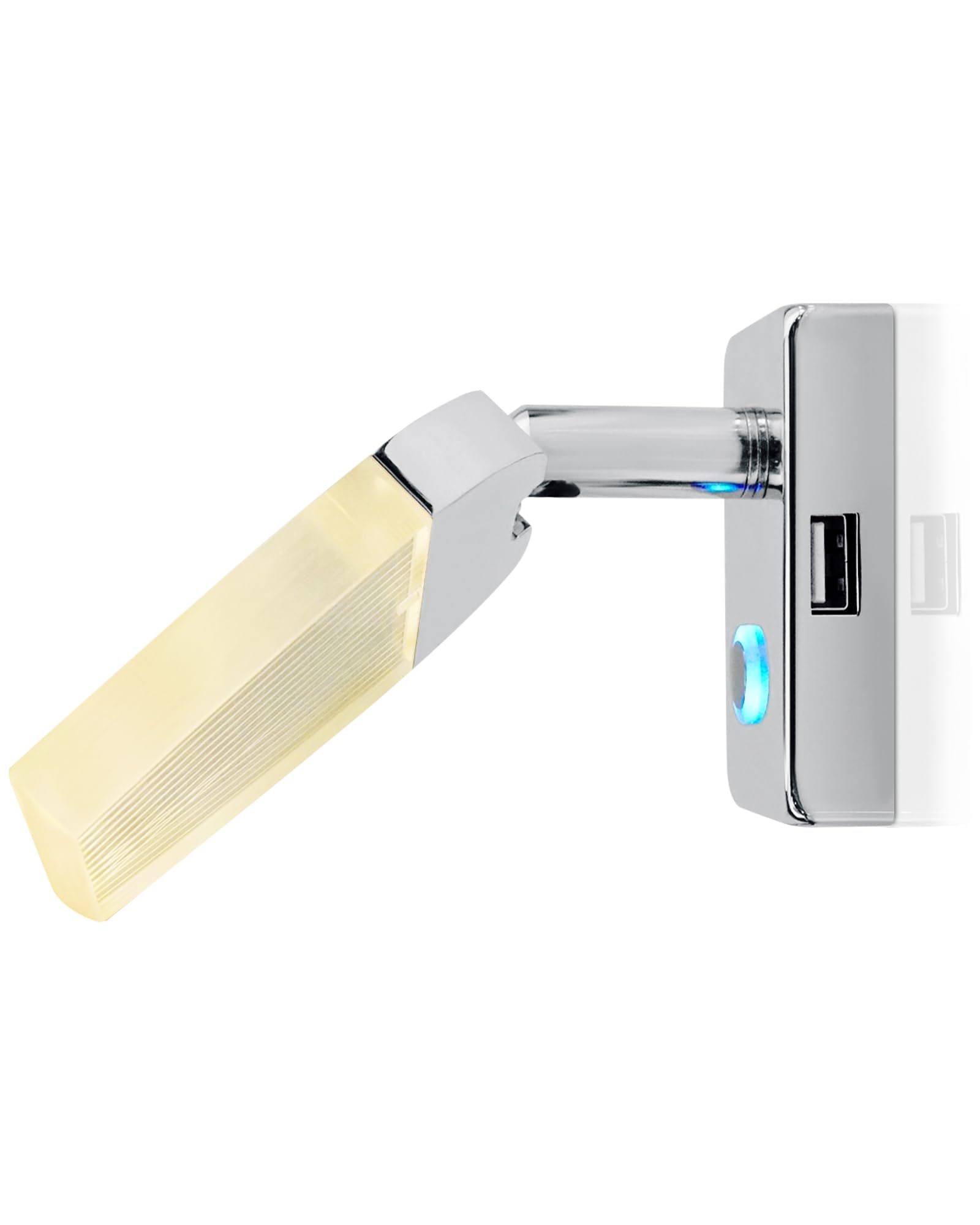 Photo 1 of 1 Pack 12V RV Reading Light with USB Port - Built-in Touch Dimmer On-Off Switch Adjustable Warm White Brightness, Interior Bedside Lamps on Vehicle Caravan Truck Recreational Trailer Boat Yacht