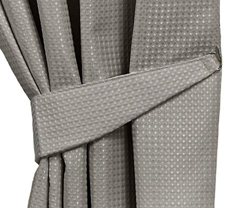 Impressions Waffle Grey Tie Back Pair