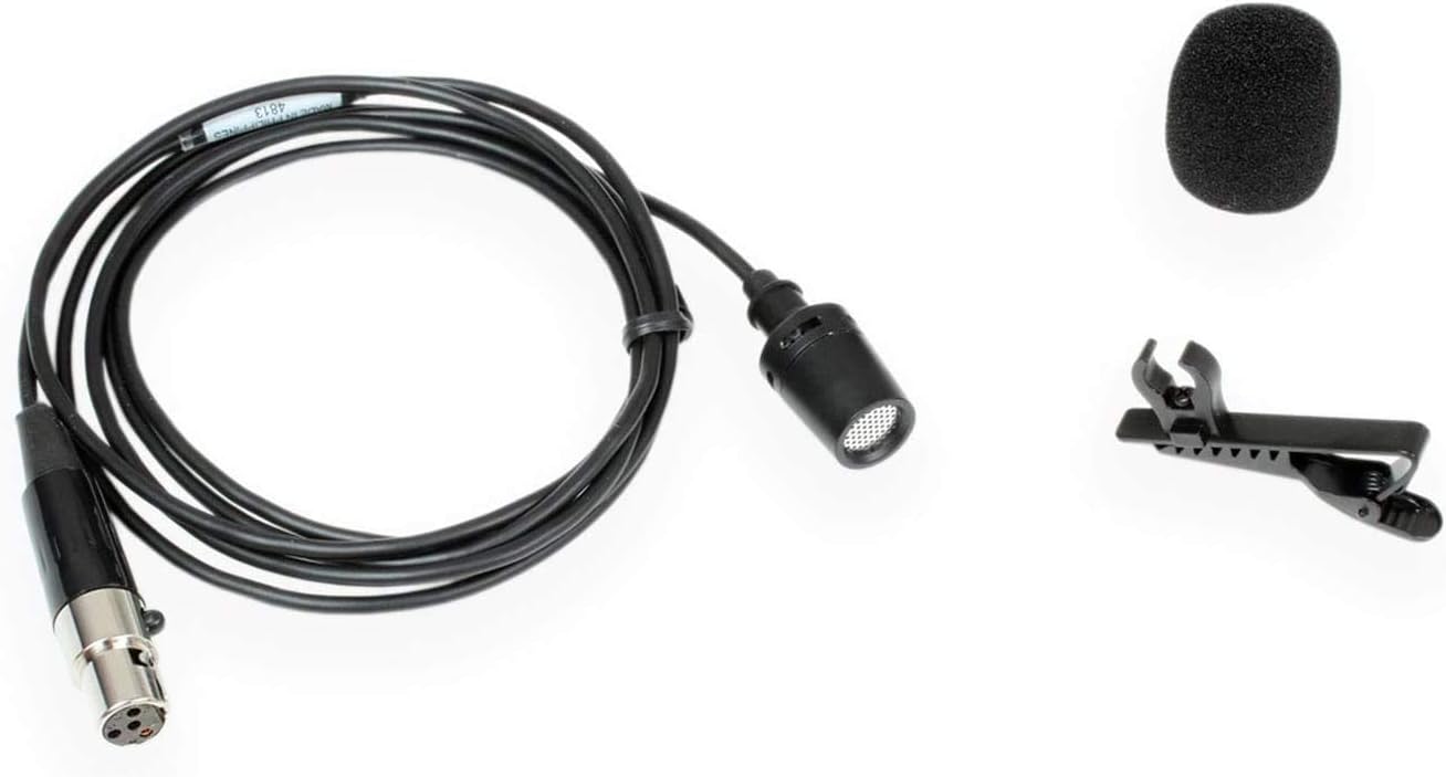 Shure CVL Centraverse Lavalier Microphone - Condenser Mic for Professional Presentations, Clip-On for Hands-Free Use, TA4F (TQG) Connector Seamlessly Integrates with Shure Wireless Systems
