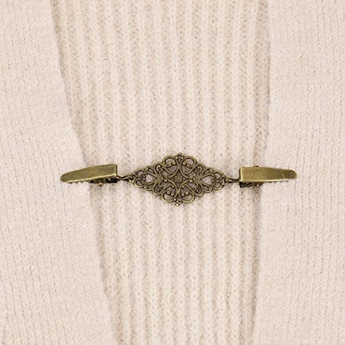 Image of UXCELL Retro Cardigan Collar Clips & Shirt Clips for Women