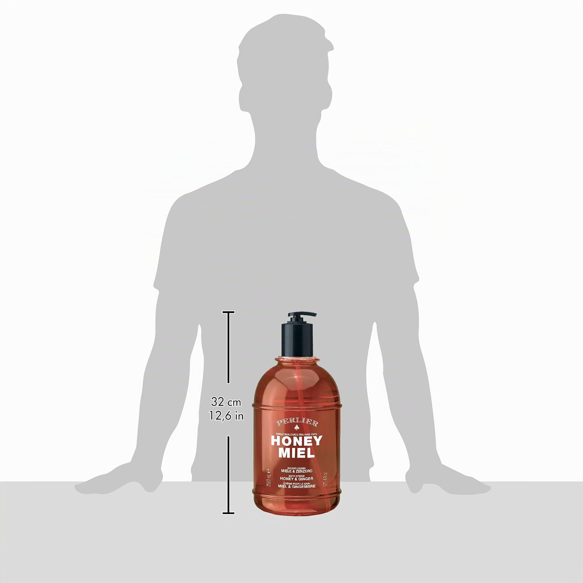 Perlier Honey Miel Bagno Crema Miele & Zenzero - con miele Biologico 100% italiano - 3000 ml con dosatore (Confezione da 2)