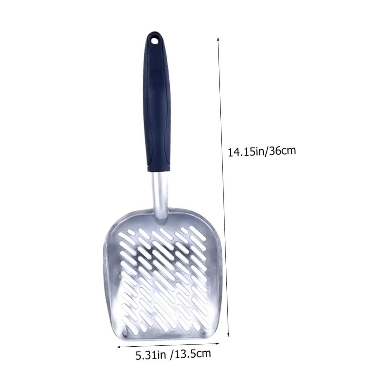 Happyyami 2pezzi Raccoglitore per Lettiera Inox Strumento per La Pulizia della Lettiera per Gatti e Piccoli Animali Domestici Design Ergonomico con Superficie Ampia per Pulizia Profondo