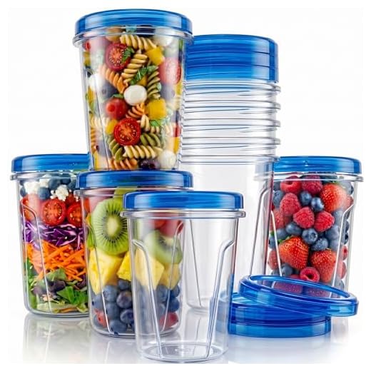 Tafura Freezer Containers for Food with Twist Top Lids [32 Oz - 10 Pack] Reusable Plastic Soup Containers with Screw On Lids | Freezer Containers for Food Storage with Cover | Leakproof, BPA Free